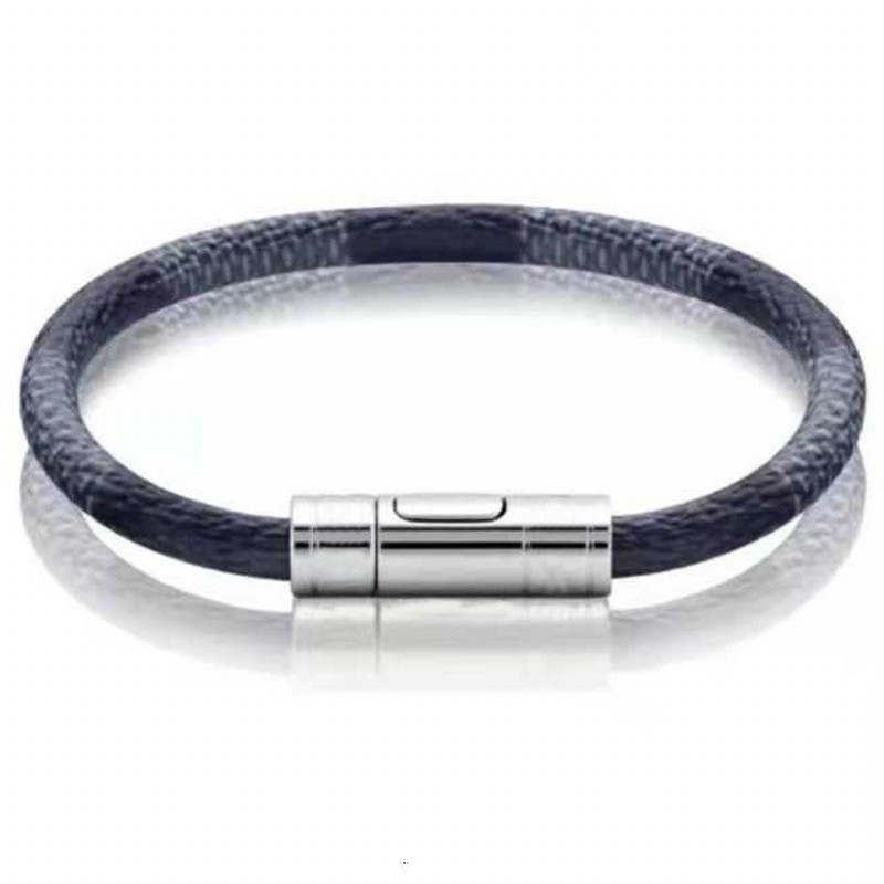Mens designer bracelet women leather bracelets classical elite letter plaid jewelry woman luxury bracelet unisex bangles black blue leisure go017 Y4