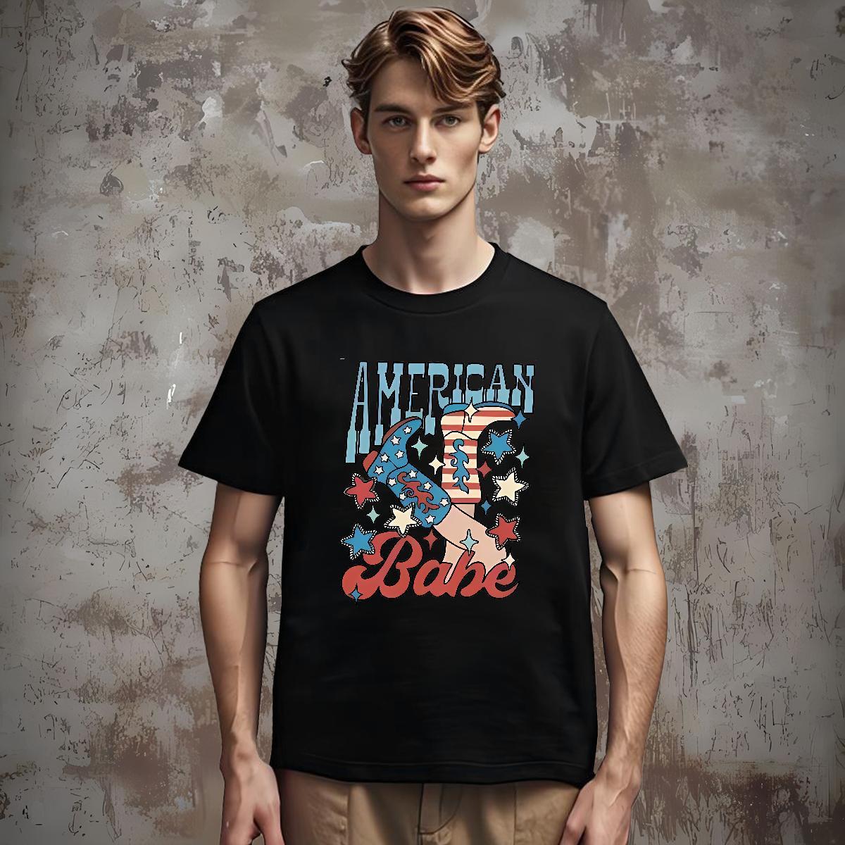 T Shirt For Man 230g 100% Cotton USA Beach Round Neck Short Sleeve Plus Size Cartoon Men Tops Tees 2024 Designer Free Shipping Tees Shirts