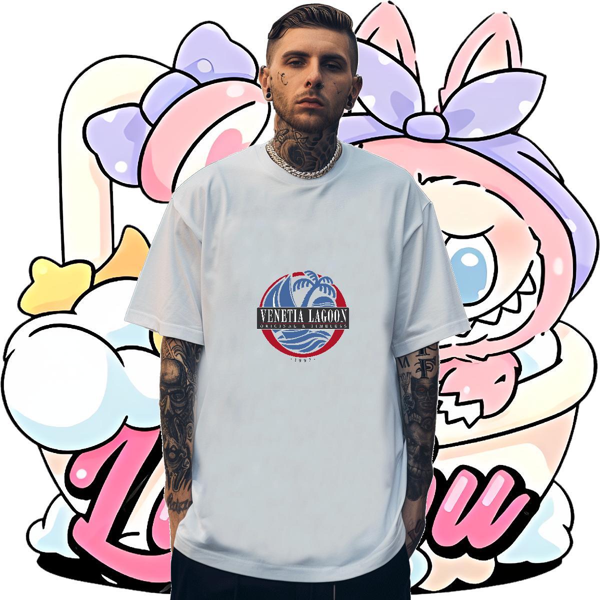 Classic beach 230g 100% Cotton Tshirt for Man Woman Beach Breathable Crew Neck Man T Shirts Designer Customized Tops Tees