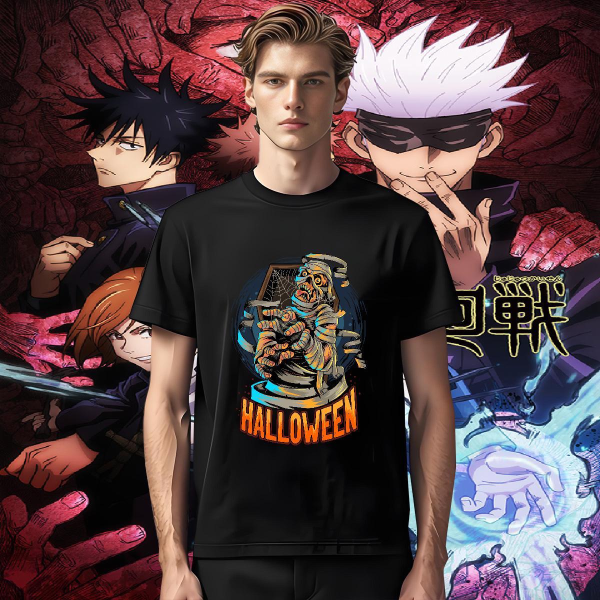 Cool T-Shirts halloween Breathable High Street Hip Hop DIY Logo Oversized 230g Cotton Tshirts Customized Tops