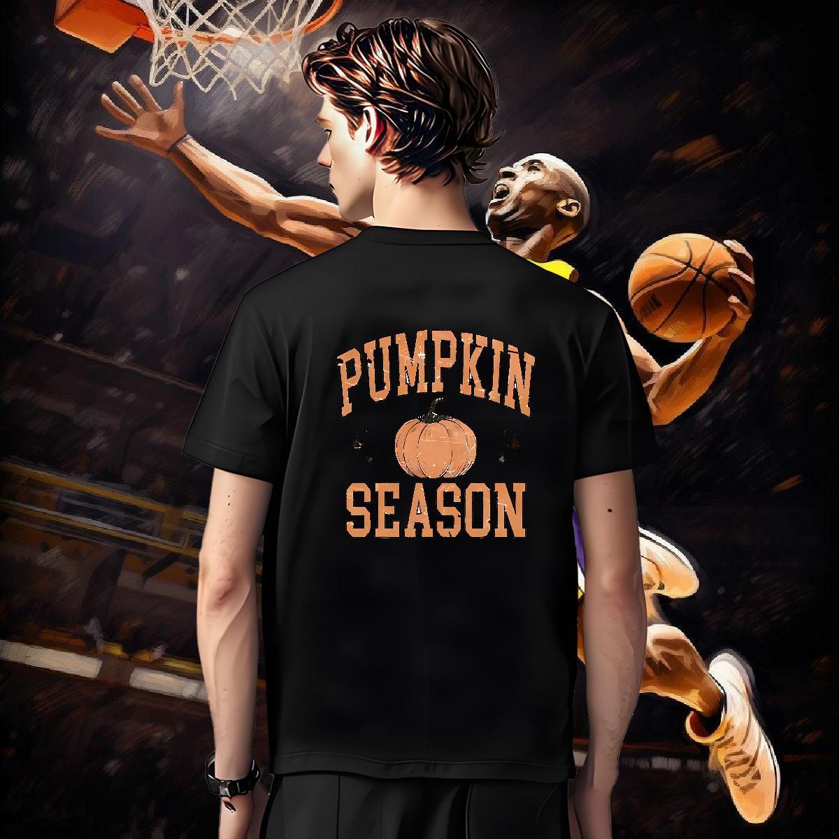 Custom Mens Tshirts pumpkin Street Casual 230g Cotton Clothings O Neck Short Sleeves Unisex T Shirt For Man Custom Big Size