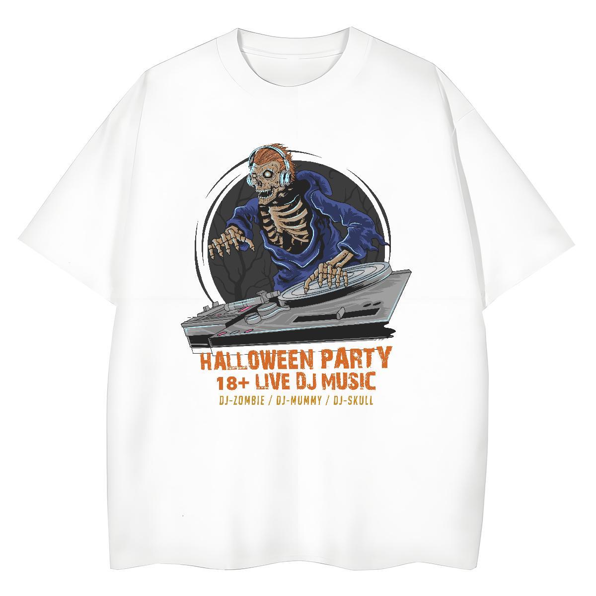 Stylist halloween Men Tshirts 100% Cotton 230g T-Shirts Oversized 3XL 4XL Home Outdoor Breathable Crew Neck Soft Polos