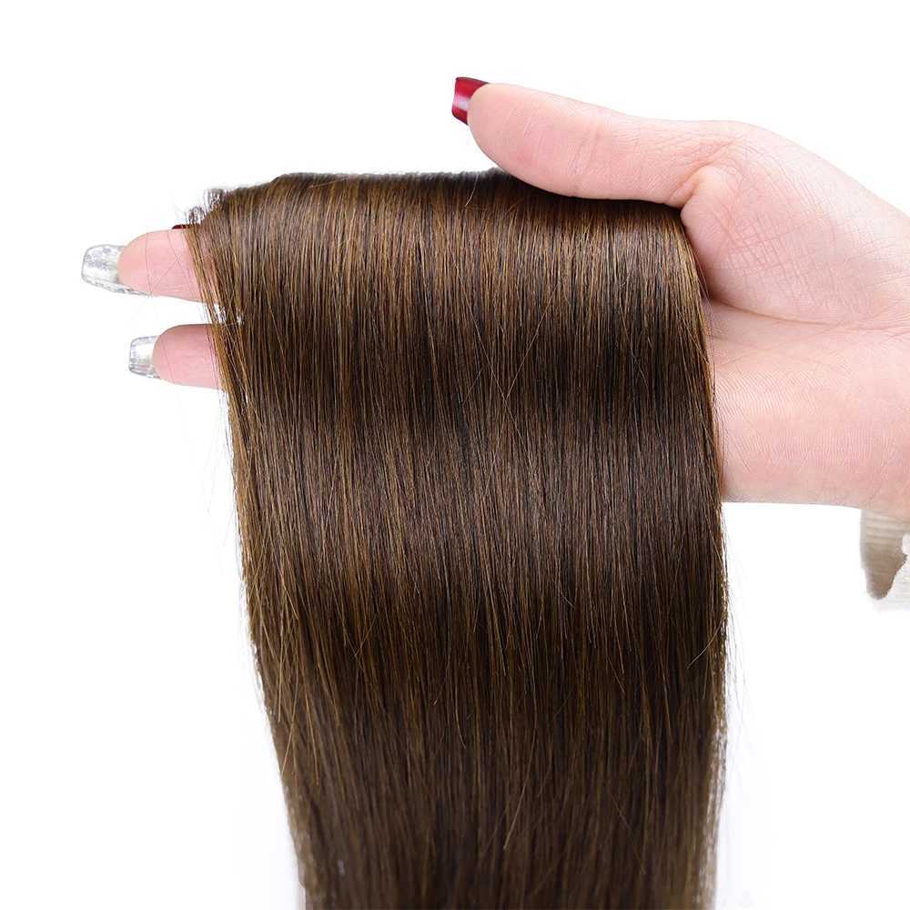 Ponytail In Hair Extensions Brown 100% Human Hair Ponytail In Human Hair Extensions For Women Magic Wrap Around 14-22 inches W240817