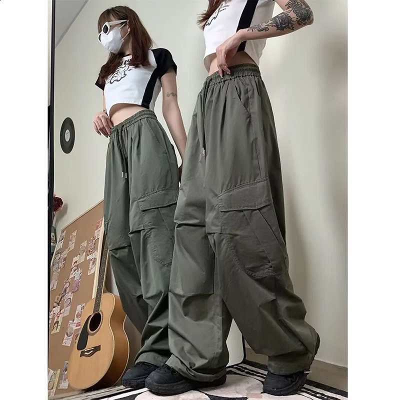 Lucyever Y2K Streetwear Cargo Pants Women Vintage Big Pocket Baggy Oversize Sweatpants Woman Harajuku Unisex Joggers Trousers Z260314