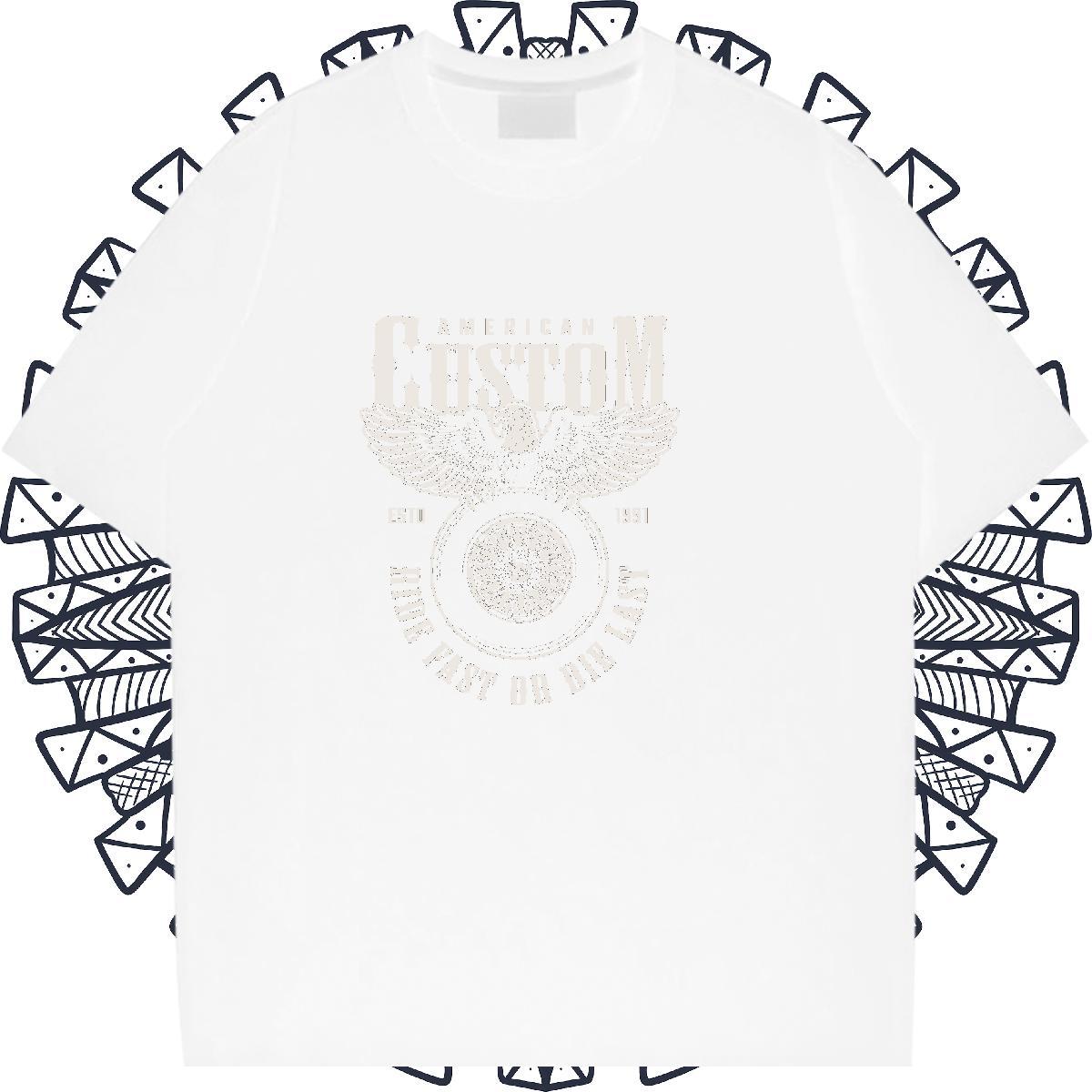 Soft Tshirt for Man Woman Street wear Hip Hop 230g Pure Cotton Custom Cartoon O-Neck Short Sleeve letter T Shirt For Man New Tops Shirt