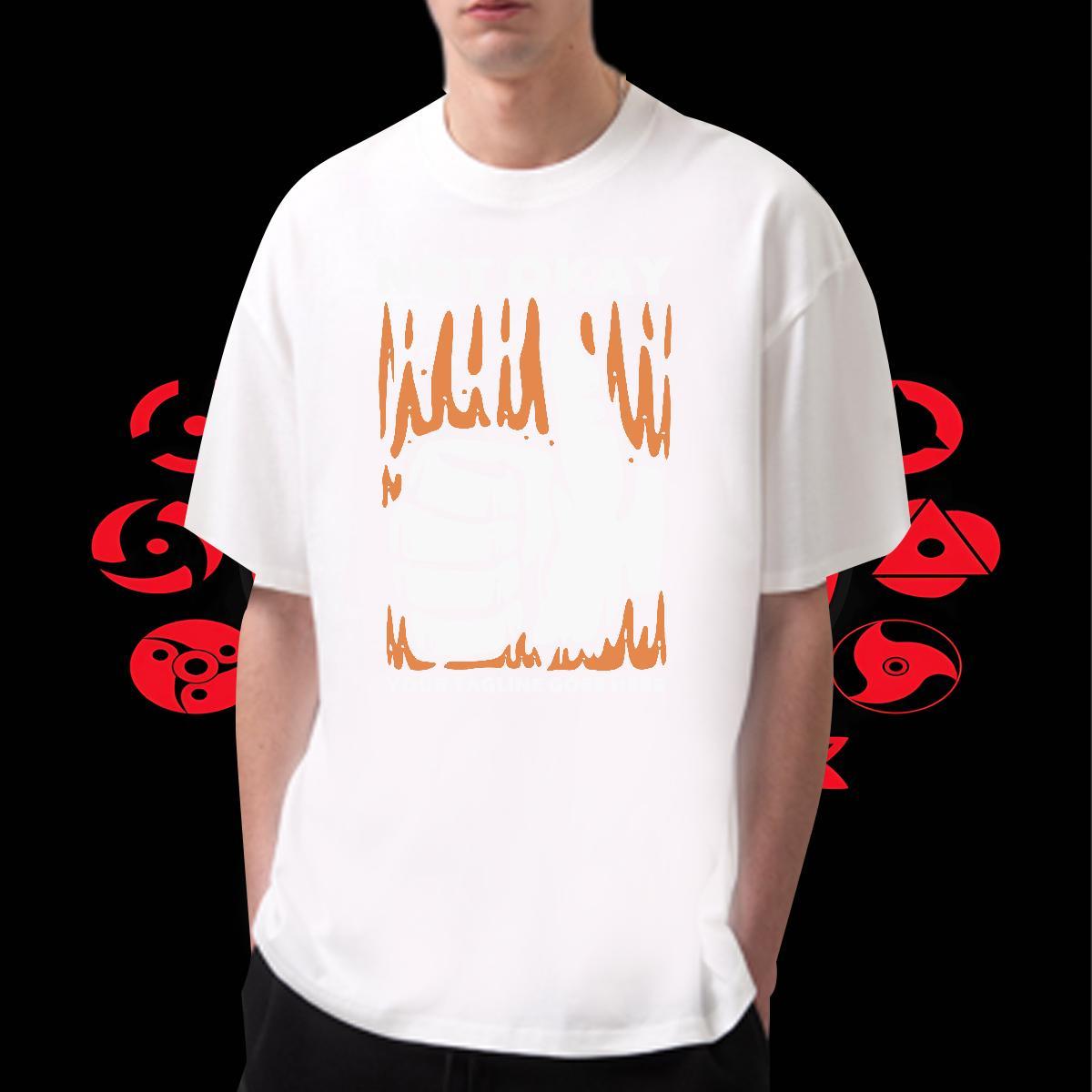 Classic Men Tshirts Anime Printing Street 230g Pure Cotton Plus Size Custom Round Neck Short Sleeve hand Mens T Shirts Customized Tees Shirts