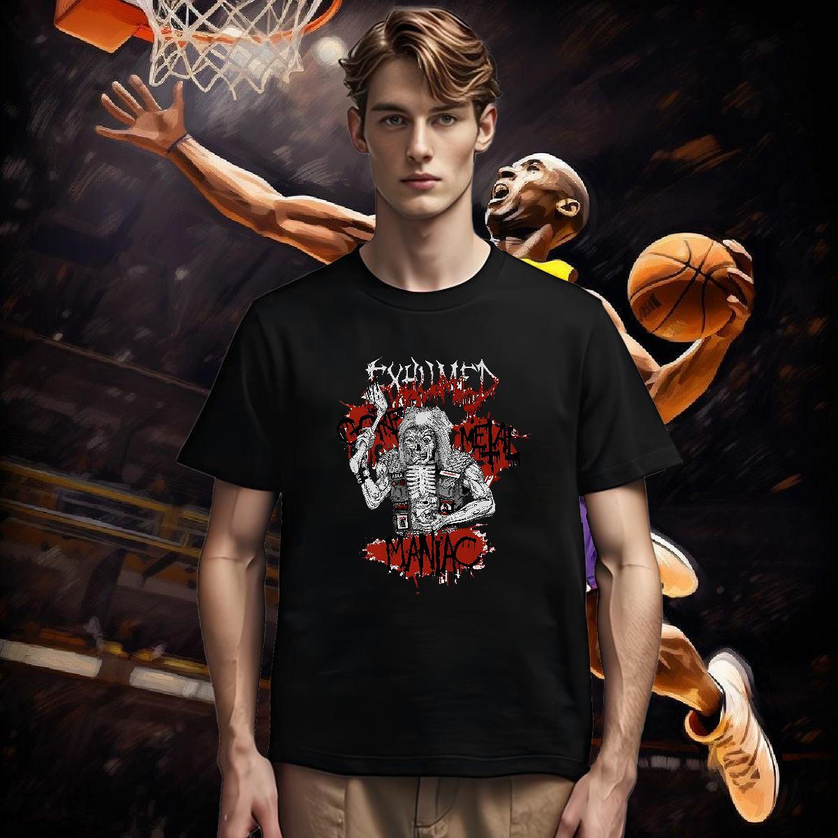 T-Shirts 230g Cotton scary High Street Hip Hop Crew Neck Asian Size Men Clothes T-Shirt Factory Direct Wholesale Tee Shirt