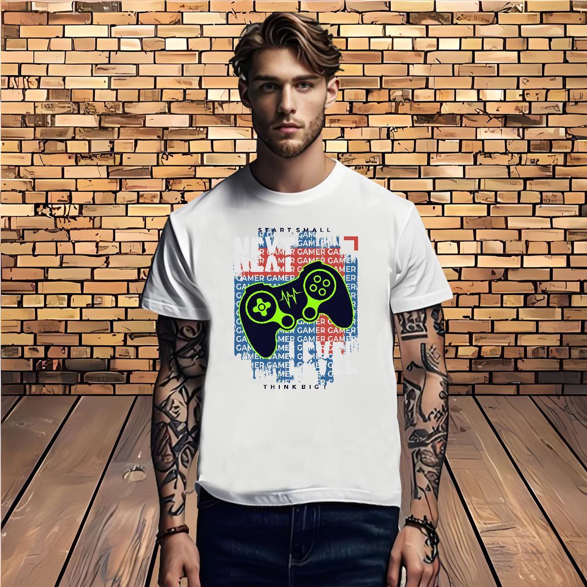 Mens T Shirts 230g 100% Cotton game Daily Wear Breathable Short Sleeve Plus Size Custom Tshirt for Man Woman New Arrival Unisex Tops Shirt