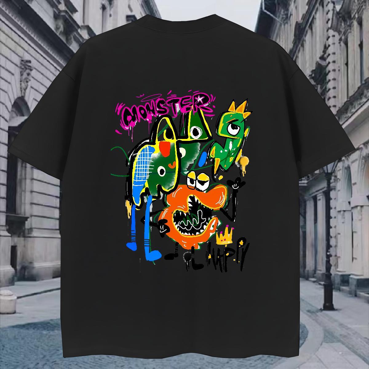 T-Shirts for Men 230g Cotton cartoon Spring Summer Breathable Short Sleeve Custom Anime Tshirts Brand Cool Wear
