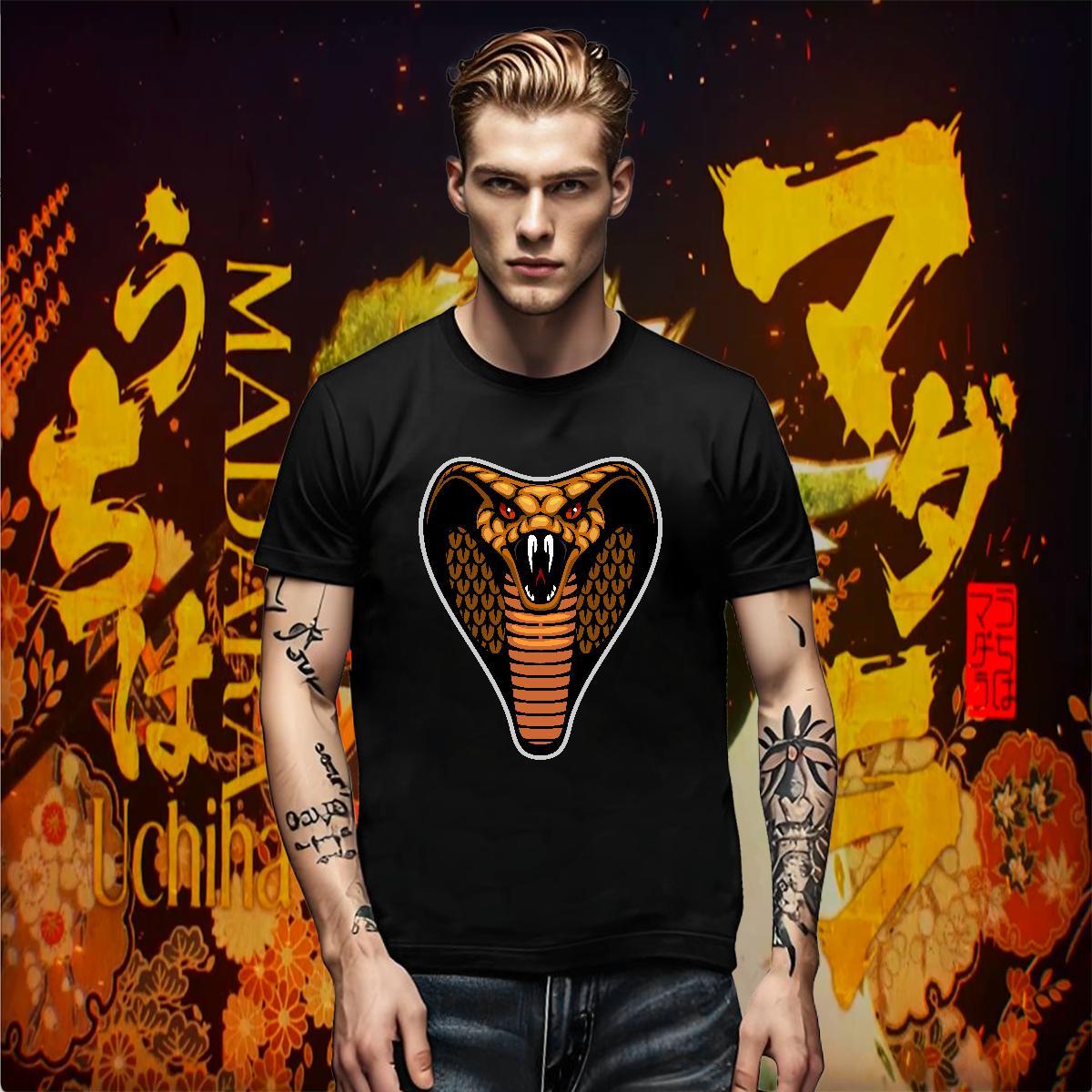 Classic Men Clothes T-Shirt cobra High Street Hip Hop 230g Cotton Top Tees Round Neck Short Sleeve Soft Men T Shirts Oversized 4XL