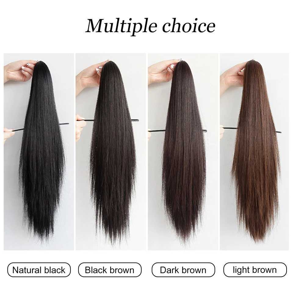 WTB synthetic wig ponytail for women long straight hair grip ponytail natural and fake ponytail for women W240817