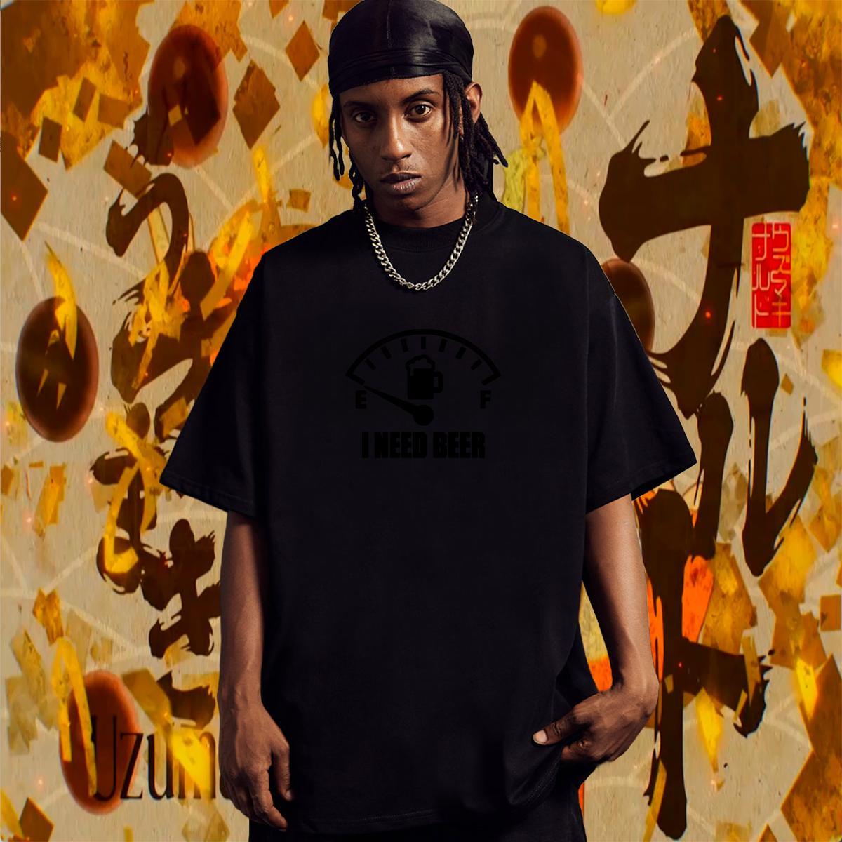 TOP Quality Men Tops Tees Street wear Hip Hop 230g Pure Cotton Anime O-Neck Short Sleeve letter T shirt Fashion Casual Top Tees