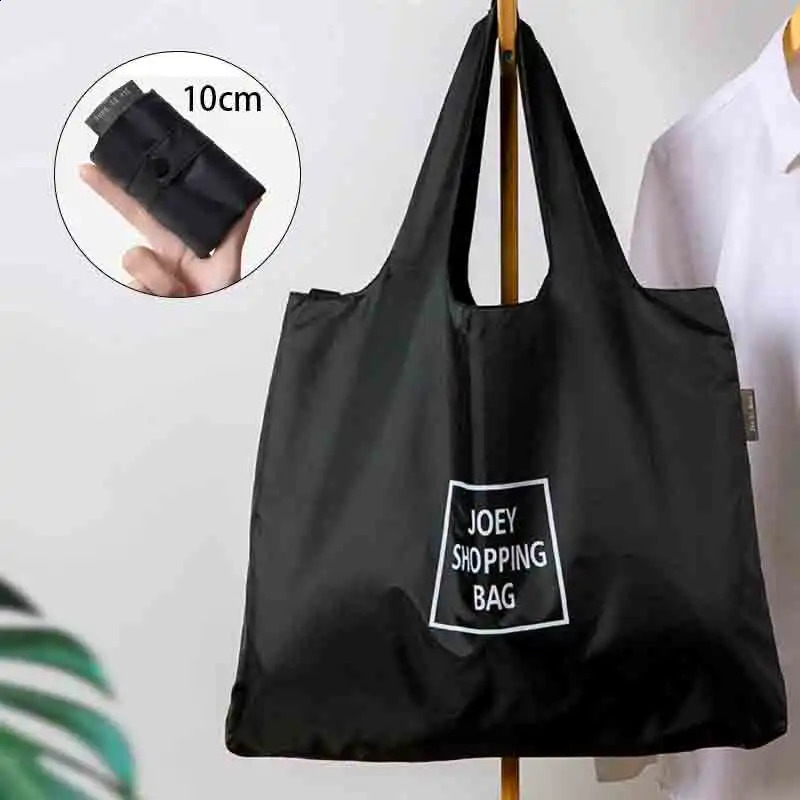 Large environmentally friendly folding shopping bag reusable portable shoulder suitable for travel grocery store fashionable handbag 240820