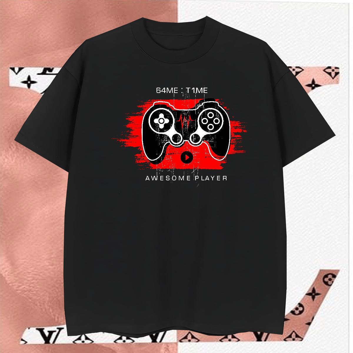 Men T Shirts 100% Cotton 230g game Outdoor Pure Cotton Custom Printing Men Tshirts Classic Casual Loose Fit Clothes
