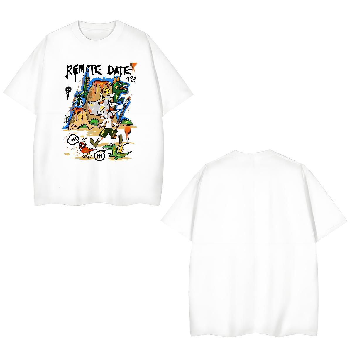 Man T Shirts 230g Cotton cartoon Sport Breathable Soft Custom Printing Tshirt for Man Woman Classic Casual Loose Fit Clothings