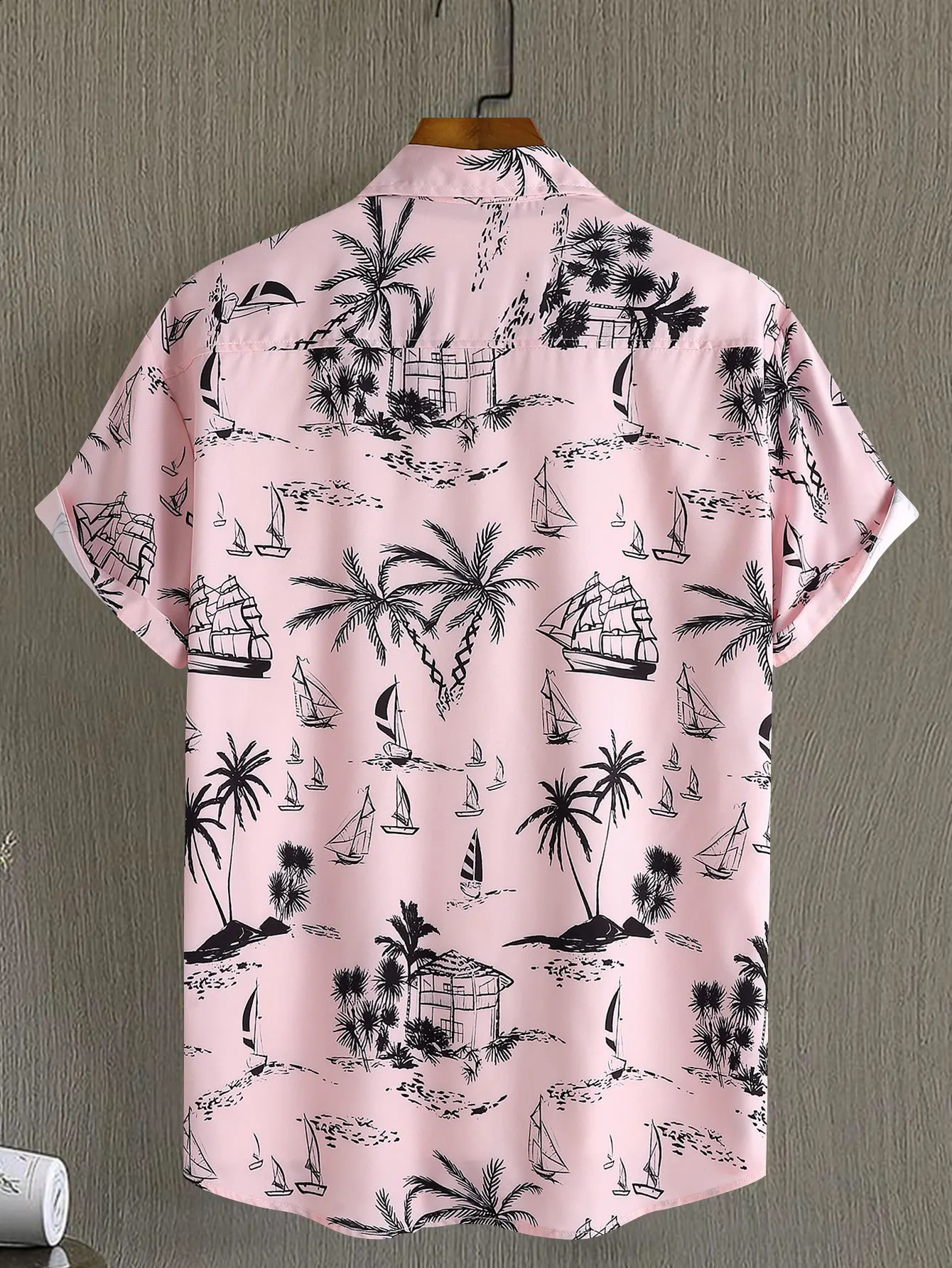 Men Street Fashion Summer Daily Shirt Hawaiian Cartoon Print Casual Loose Shirts Short Sleeve Beach Loose Tops 240820