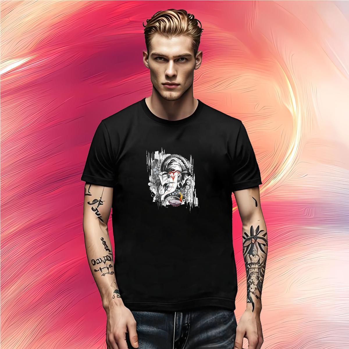 Factory Direct Mens Tshirts Elephant Casual Daily Wear 230g Pure Cotton Clothes Breathable Crew Neck Wholesale T Shirt For Man Custom Anime