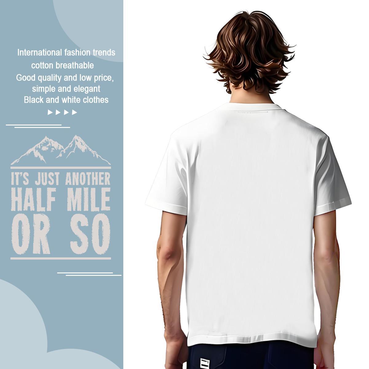 Loose Fit monogram 230g 100% Cotton Men Clothes T-Shirt Sports Casual Breathable Crew Neck T-Shirts for Men Fashion Oversized 3XL 4XL Tops Shirt