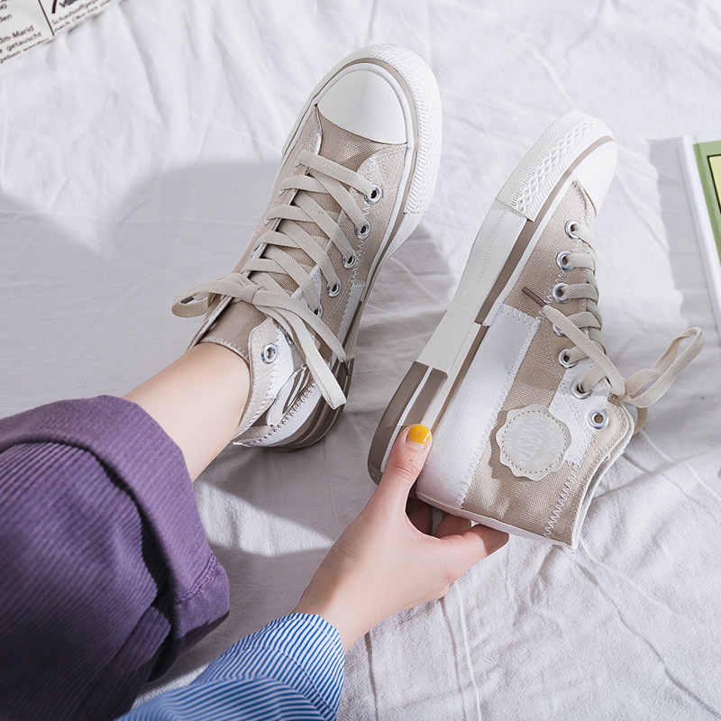 Ddmysports Korean Version High Top Canvas For Women New Ulzzang Autumn Ins Benshan Trendy Shoes OUTDOOR