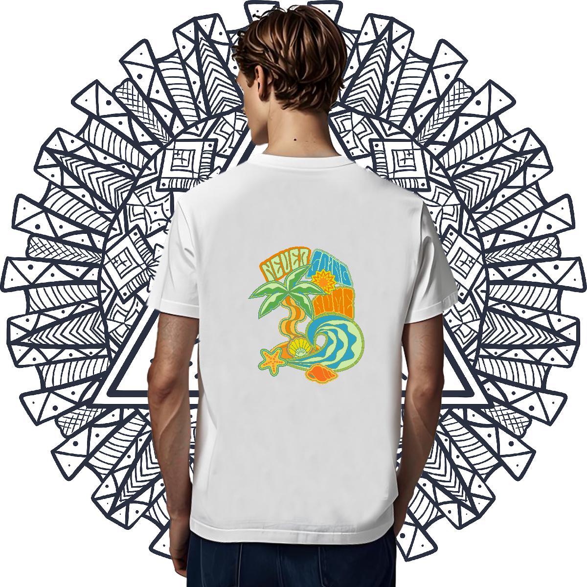 Unisex Tshirt for Man Woman Street Wear 230g Cotton Graphic Breathable Short Sleeve beach T-Shirts DIY Clothings