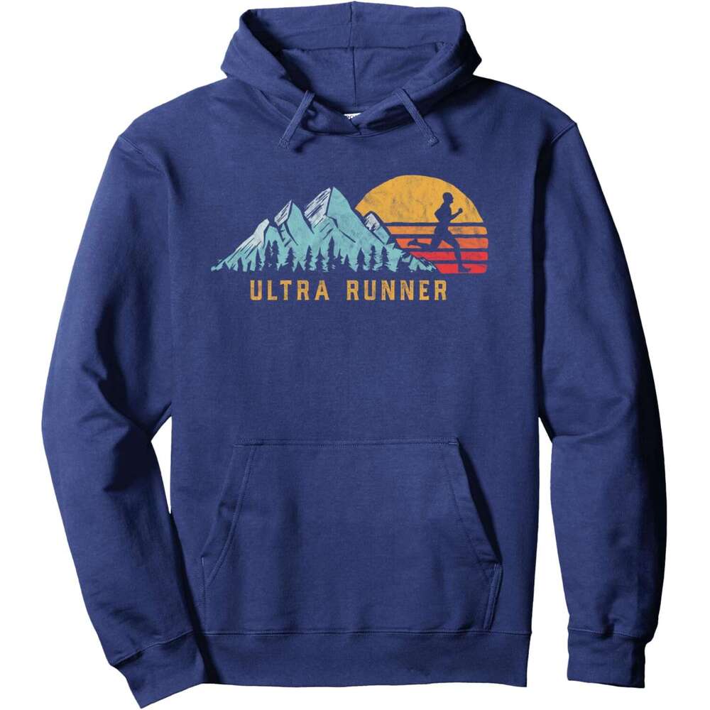 Hoodie for Mens Womens Trail Ultra Runner - Retro Vibe Vintage Running Hoodie Hoodies sweatshirt pullover jacket Long sleeve
