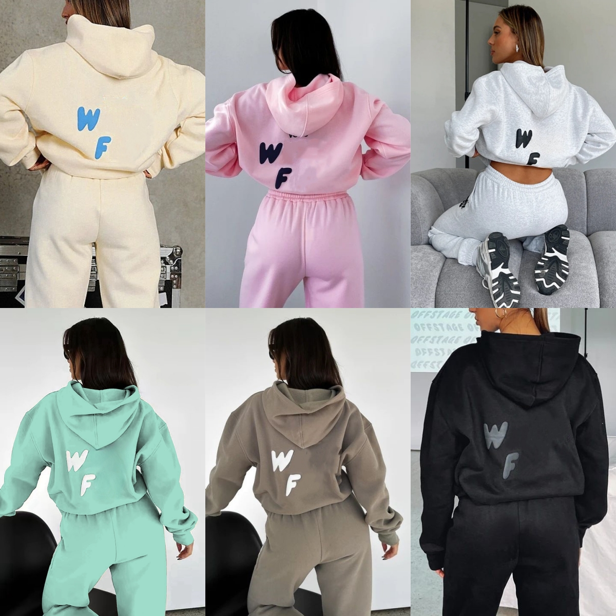 Designer Womens Tracksuits Letter Print White Hoodie Foxes Set Autumn Winter Fashion Sports Sweatshirt Sweatpants Two Piece Set Women