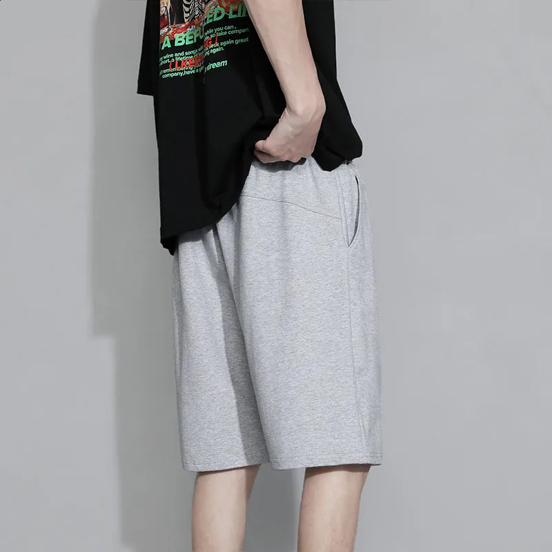 YJKVUR 100% Cotton Drawstring Shorts for Mens Summer Casual Jogging Sweatshirt Plus Size Fitness Gym High Quality 240819