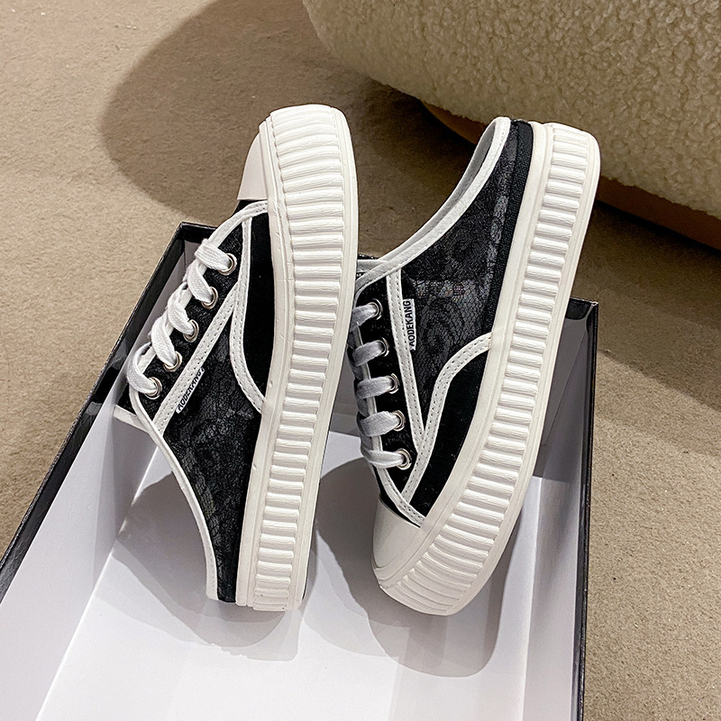 Ddmysports Canvas Summer New Student Instagram Versatile Thick Sole Women S Shoes Breathable Casual Alf Trailer Sandals OUTDOOR