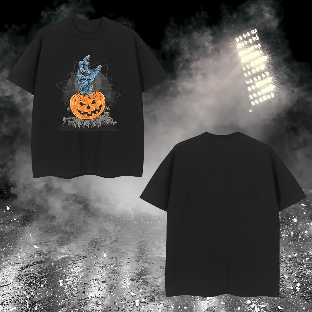 Fashion New Tshirts halloween Casual 230g Pure Cotton Tees Shirts Breathable Crew Neck Brand T Shirt For Man Anime