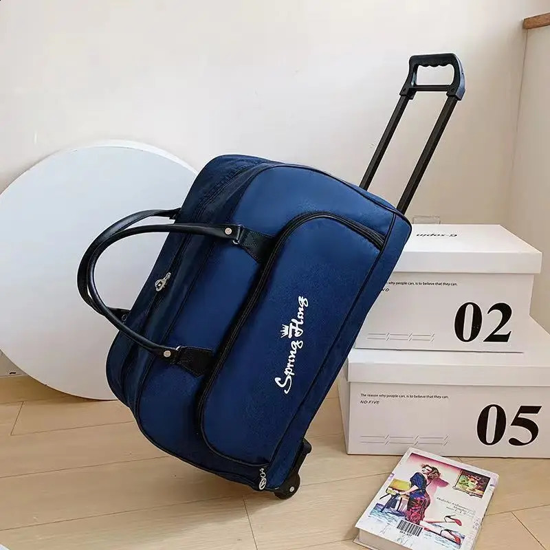 men and women tote bags trolley cases short distance travel backpacks large capacity foldable carry on luggage bags 240819