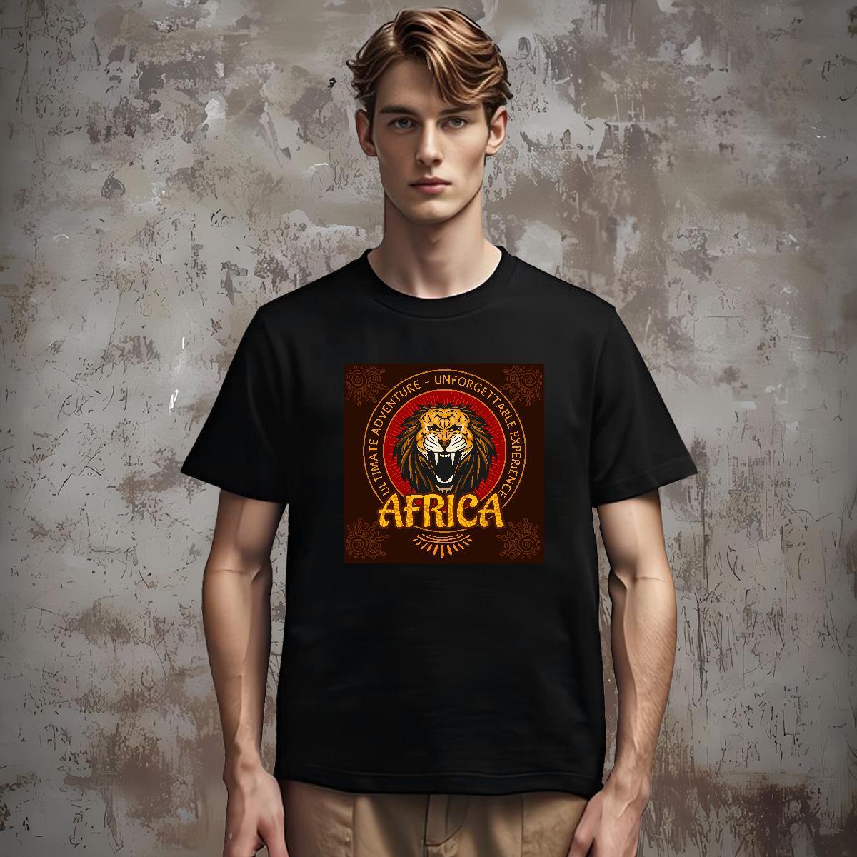 Customized Couples T Shirts lion Sports Casual 230g Pure Cotton Polos Breathable Soft Wholesale T Shirt For Man Custom Anime