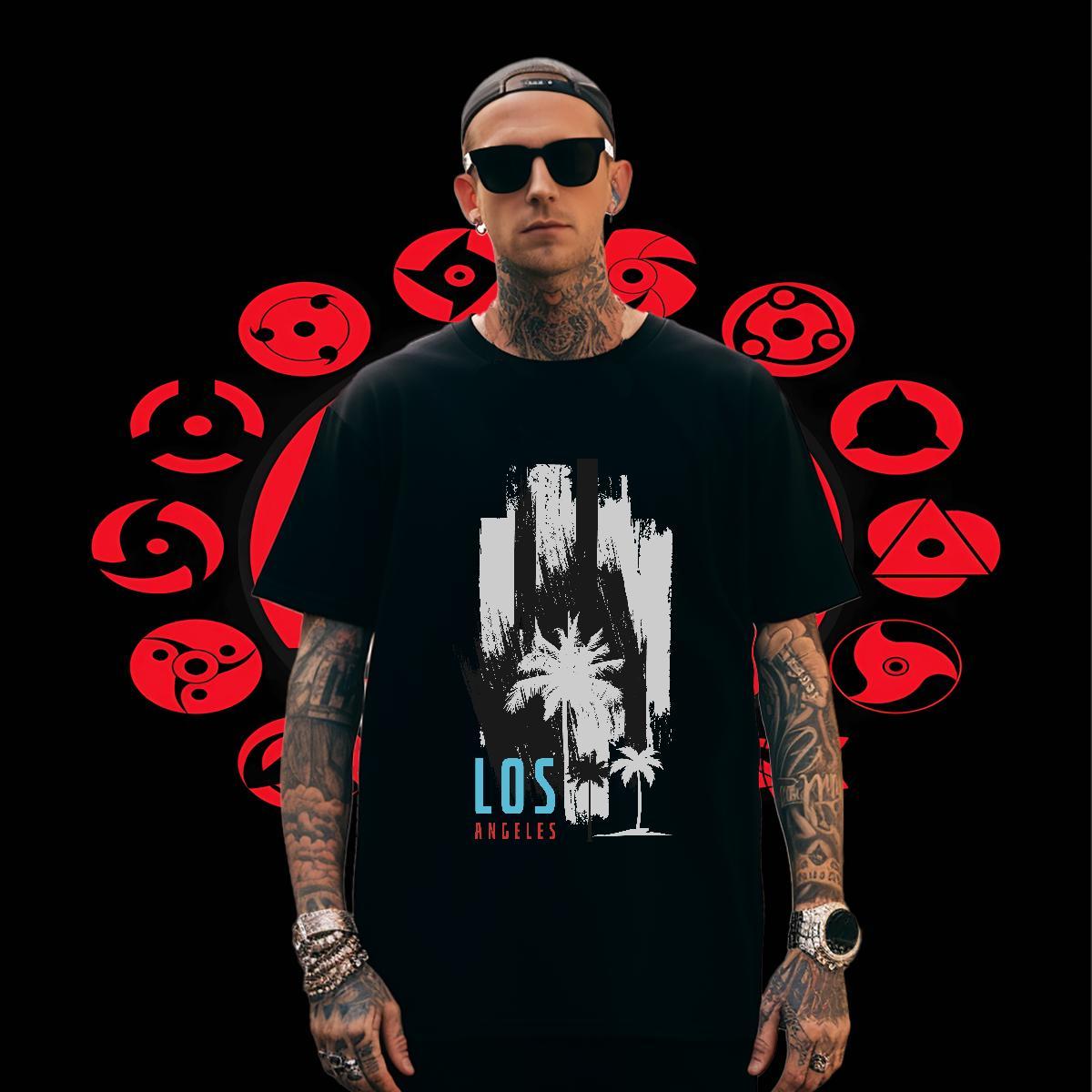 Popular Tshirts Street wear Hip Hop 230g Pure Cotton Asian Size Breathable Crew Neck tree Mens T Shirts Factory Direct Clothes