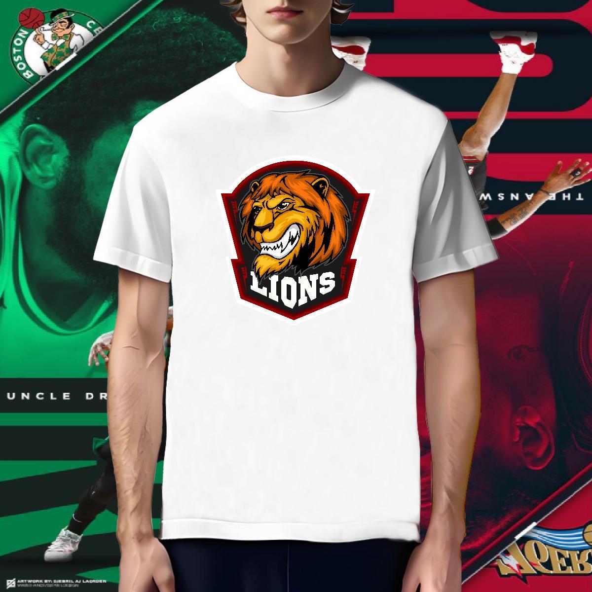 Cool Design T-Shirts lion Round Neck Short Sleeve Sport Plus Size Cartoon 230g Cotton Men Tops Tees Designer Wear