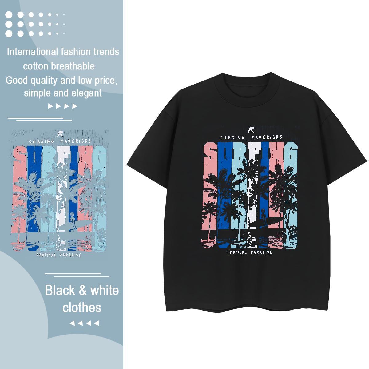 Fashion Women Tees Sport Breathable Crew Neck Tee Shirt Loose fit 230g 100% Cotton tree Skull T Shirts Women