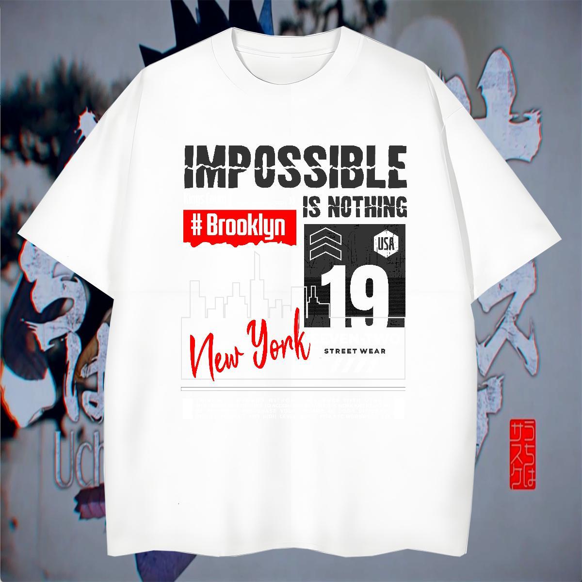 Free Shipping Men Tops Tees Street Casual 230g Pure Cotton Black White Breathable Crew Neck NEW YORK Men T Shirts Fashion Designer Clothings
