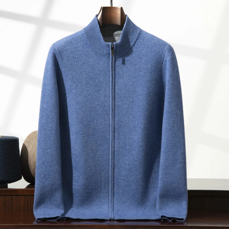 ZOCEPT AutumnWinter Plush Thick Collar Vertical Jacket Half High Cashmere Knitted Open Woolen Sweater 240819