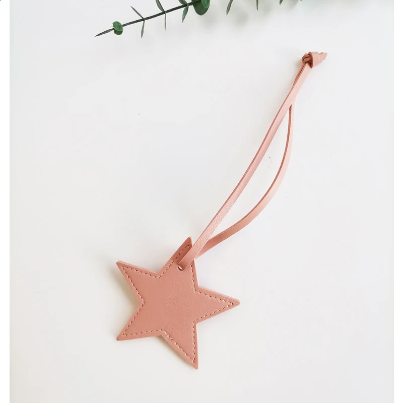 Free customized fivestar leather bag pendant star 240820