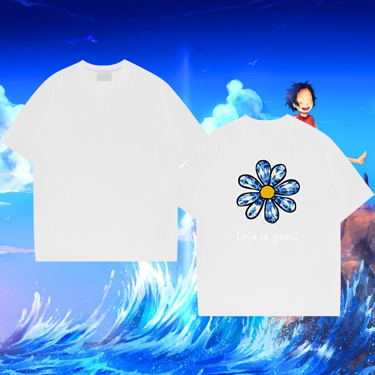 Designer Tshirt for Man Woman flower Sports Casual 100% Cotton 230g Tee Shirt Round Neck Short Sleeve Soft Mens T Shirts Custom Cartoon