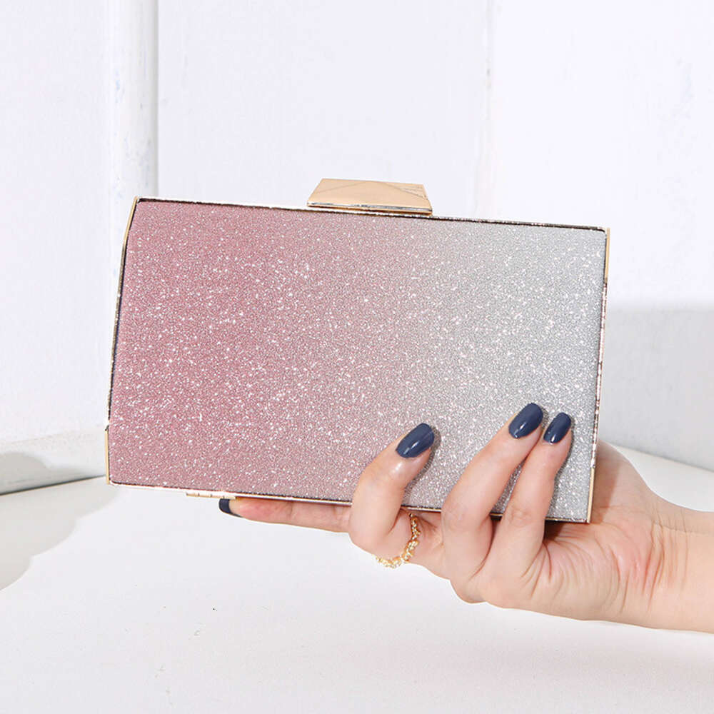 2024 Fashion Women's New Sparkling Gradient Bag Banquet Celebrity Evening Dress Handbag