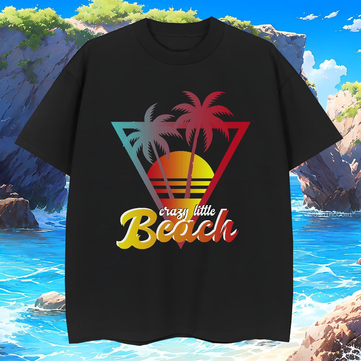 Soft beach 230g 100% Cotton Tshirts Summer Casual Breathable Crew Neck T-Shirts Custom DIY Anime Tees