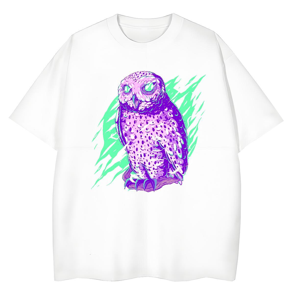 New Arrival Unisex Tshirts Daily Wear Comfortable Clothes Shirt High quality 230g 100% Cotton Owl Anime T Shirts Women