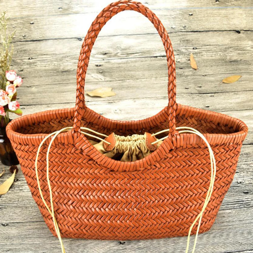 100% natural denim fashionable small handmade womens woven exquisite handbag date shopping bag 240820 cfaa 4