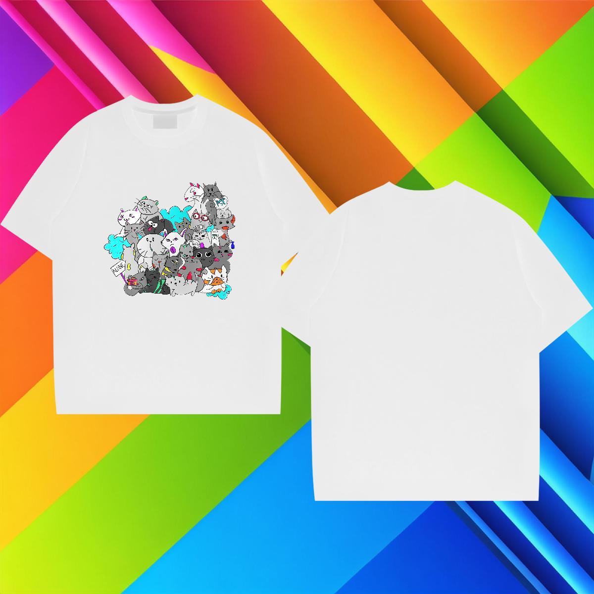 TOP Quality Men Clothes T-Shirt Hip Hop 230g 100% Cotton Black Oversized Pure Cotton cute T-Shirts for Men Customized Tee Shirt