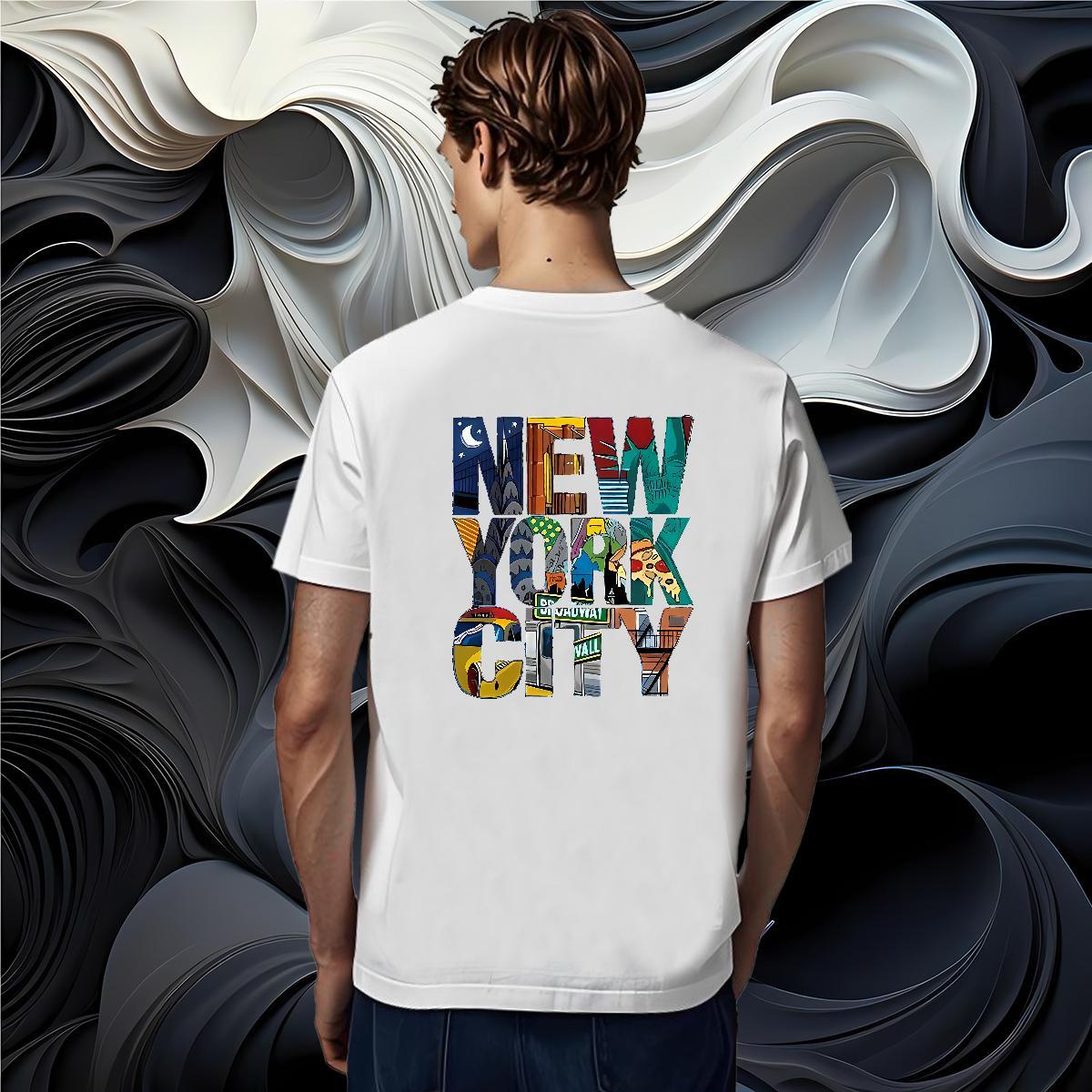 Classic New York T-Shirts for Men Sport Couples T Shirts 230g Pure Cotton Classic Casual Breathable Short Sleeve Customized Top Tees