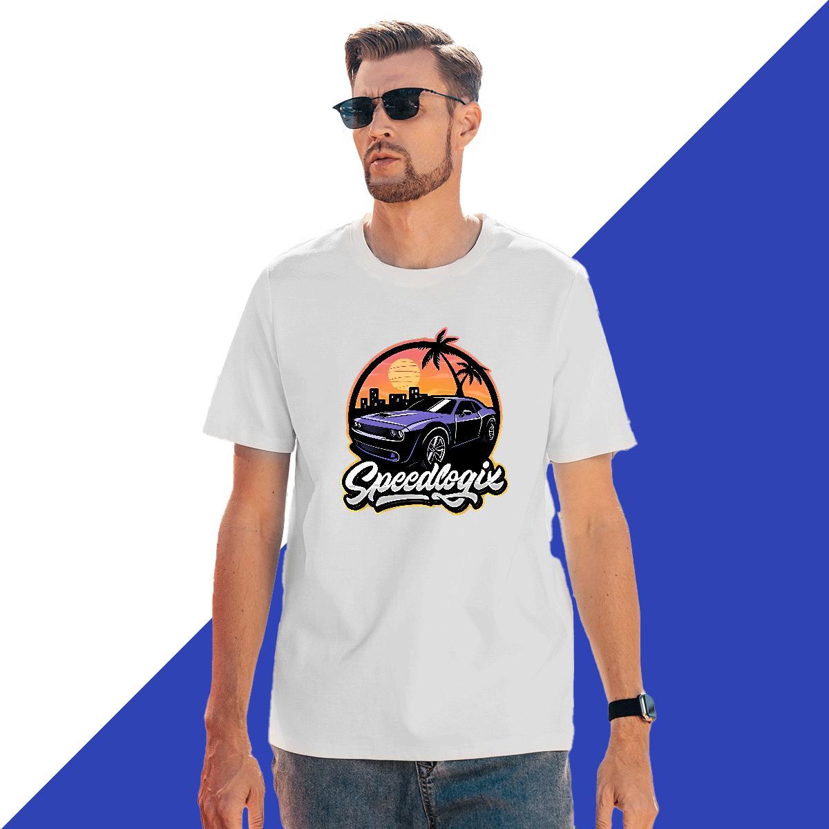 Free Shipping car 230g 100% Cotton Couples T Shirts Home Outdoor O-Neck Short Sleeve T Shirt For Man 2024 DIY Custom Printing Polos