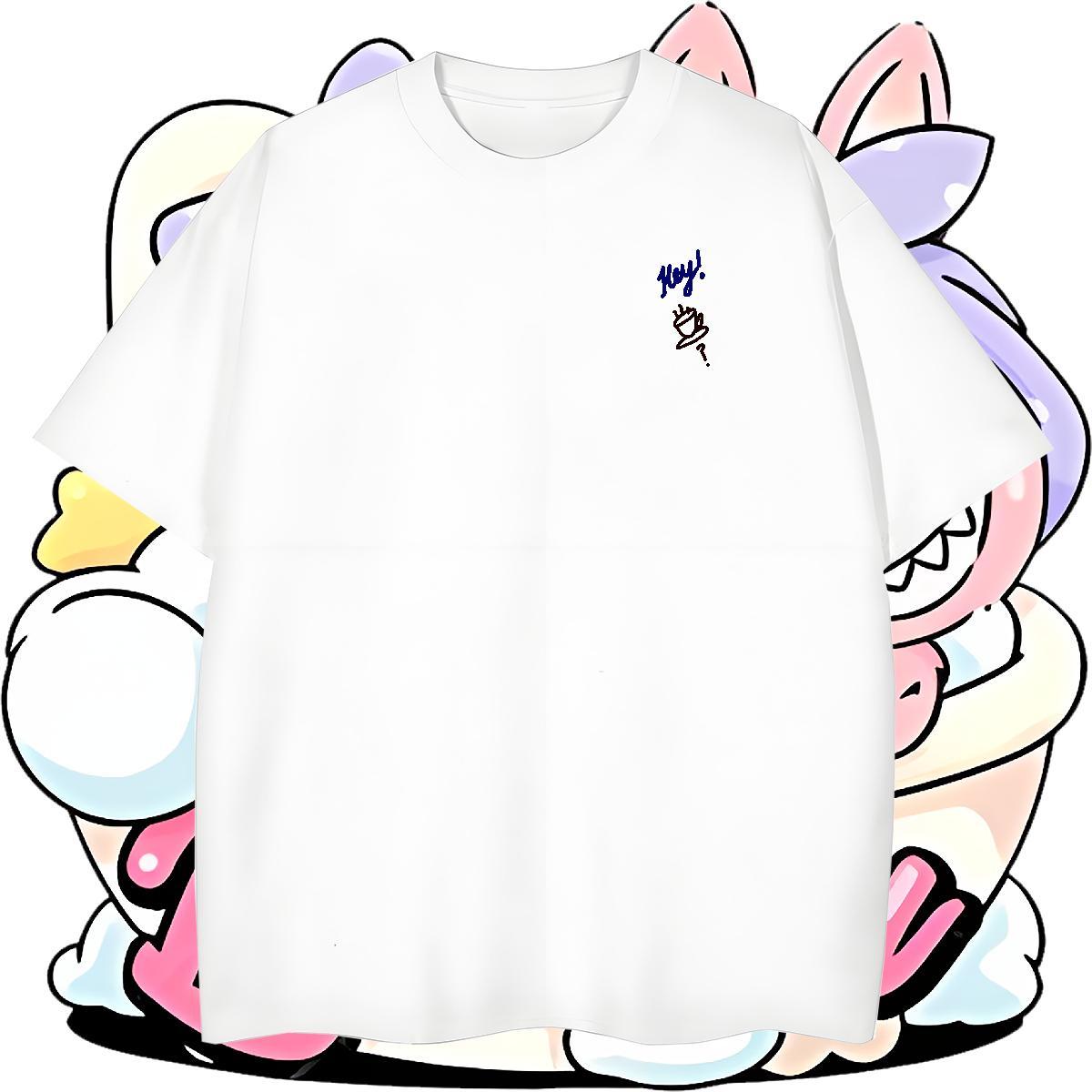 Comfortable Men Tshirts Anime Printing Street 230g Cotton Custom Print Plus Size Breathable letter T-Shirts for Men 2024 New Clothings