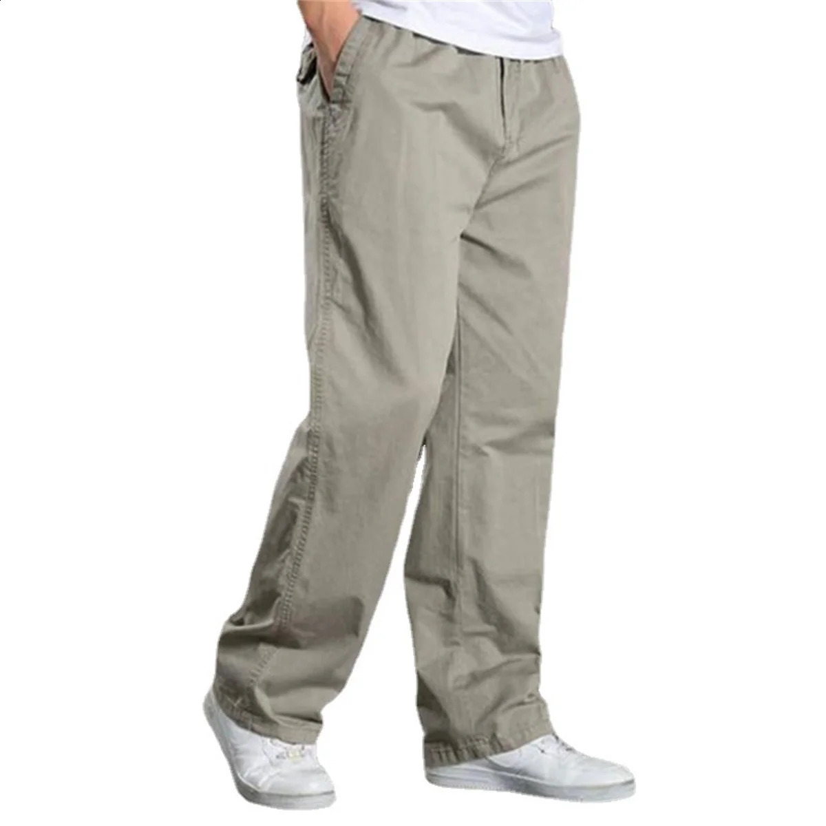 Mens Cargo Pants Summer Spring Cotton Work Wear Cotton Large Size Casual Climbing Joggers Sweatpants Hombre Autumn Trousers 240819 - view 6