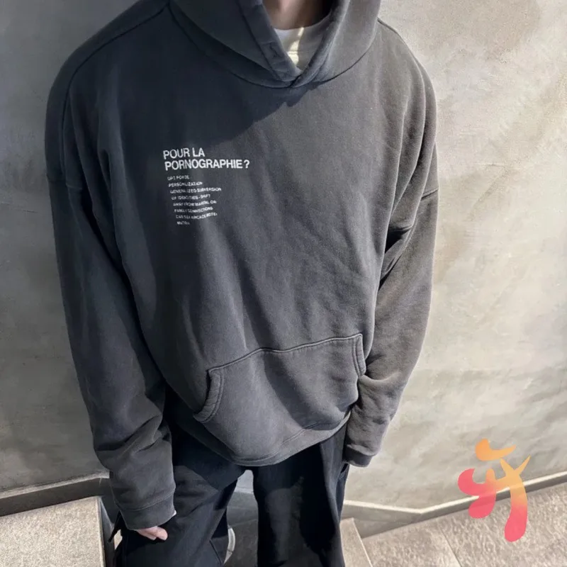 Winter Vinatge Hoodies Casual Street Men Women Letter Print Sweatshirt