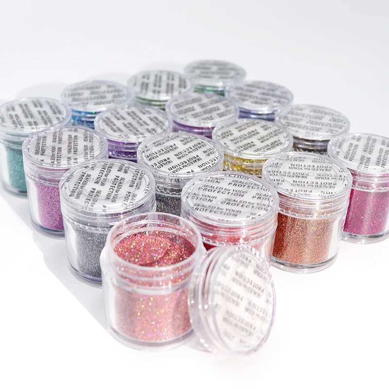 10ml Holographic Nail Art Glitter Powder Shiny Chrome Pigment Powder Laser Ultra Fine Glitter Nail Art Decorations AccessoriesXJ240815
