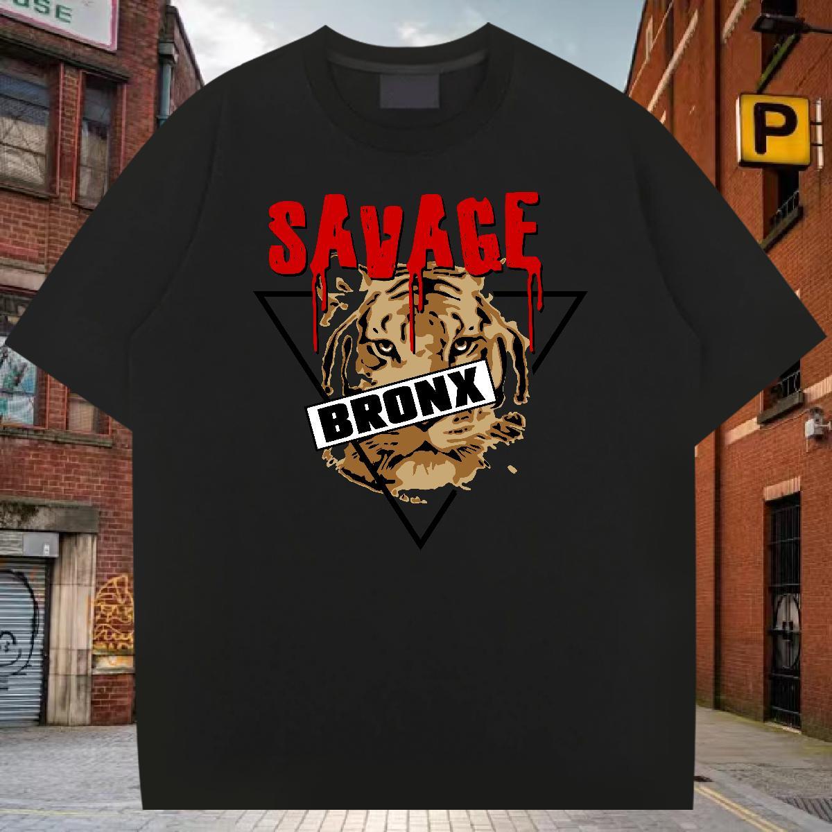 Popular T-Shirts tiger Short Sleeve Soft Anime Printing Street DIY 230g Cotton Men Clothes T-Shirt Designer Tops Shirt